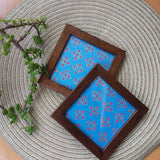 Handcrafted Table Coaster  Blue- set of 2