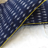 Ikat Cotton Cushion Cover -  Gehra Neela