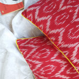 Ikat Cotton Cushion Cover -Laal