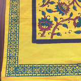 Polysilk Handblock Printed Runner Jaal Yellow