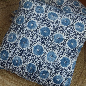 Quilted Cotton Cushion Covers 'Phoolwari'