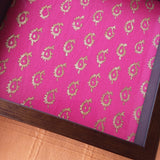 Handcrafted Decorative Blockprint Tray- Rani Pink Ambi