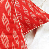 Ikat Cotton Cushion Cover Red