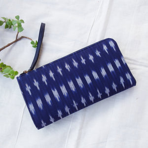 Ikat Long Wallet Dark blue