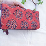 Ajrakh Long Wallet Red Ashtkon