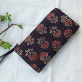 Ajrakh Long Wallet Black Dahlia