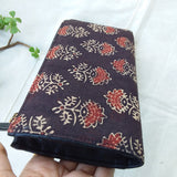 Ajrakh Long Wallet Black Dahlia