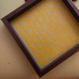 Handcrafted Decorative Tray Yellow Gold Ambi