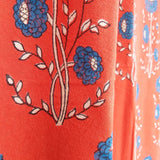 'Accent' Cotton Curtain Orange Flower