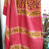 Coral Red Dots Bedcover King