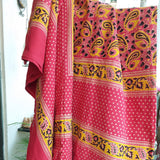 Coral Red Dots Bedcover King