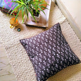 Cotton Quilted Cushion Cover Ashbrown ' Paudha'