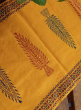 Handblock printed Table Runner Yellow Tree