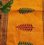 Handblock printed Table Runner Tangerine Booti