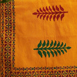 Handblock printed Table Runner Tangerine Booti