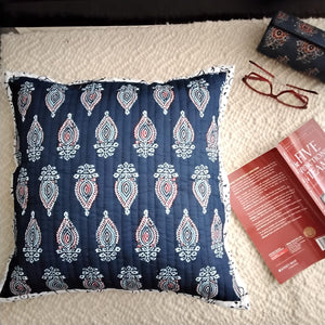 Quilted Cushion Cover Laal Pankhuri