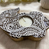 Wooden Block Tea Light Holder
 Fish