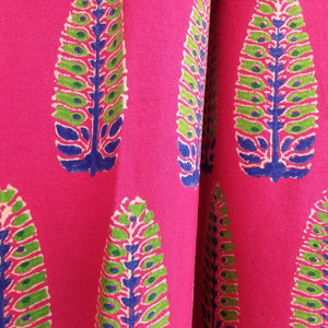 'Accent' Cotton Curtain Fuchsia Pink Tree