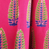 'Accent' Cotton Curtain Fuchsia Pink Tree