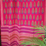 'Accent' Cotton Curtain Fuchsia Pink Tree