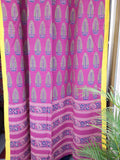 Kutchch Hand Block Printed Curtain Purple