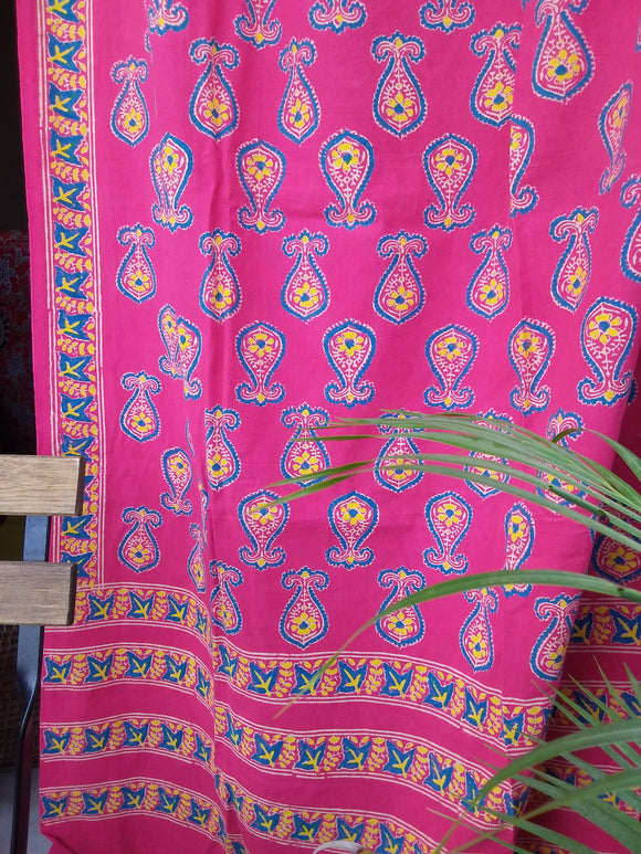 Kutchch Hand Block Printed Curtain Rani