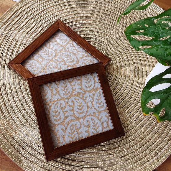 Handcrafted Table Coaster Classy Off White-set of 2