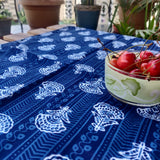 Cotton Reversible Table Runner Bellflower