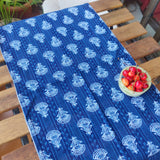 Cotton Reversible Table Runner Bellflower