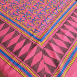 Kutchch Handblock Printed Table Cover Coral