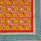 Square Handblock Printed Table Cover Marigold