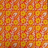 Square Handblock Printed Table Cover Marigold