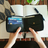 Unisex Ajrakh Square Wallet Black Jaal